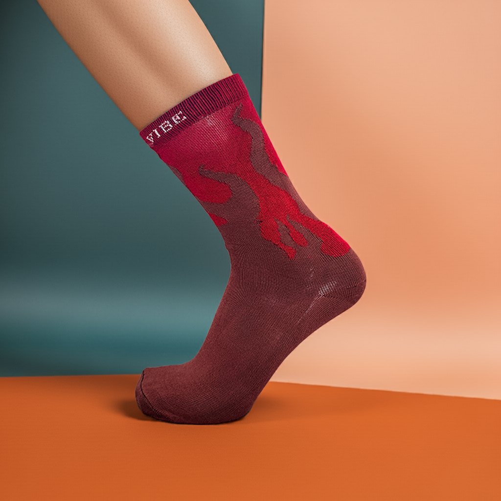 Flame Series – Premium Cotton Socks Combo (Set of 6 Pairs) | Socksvibe