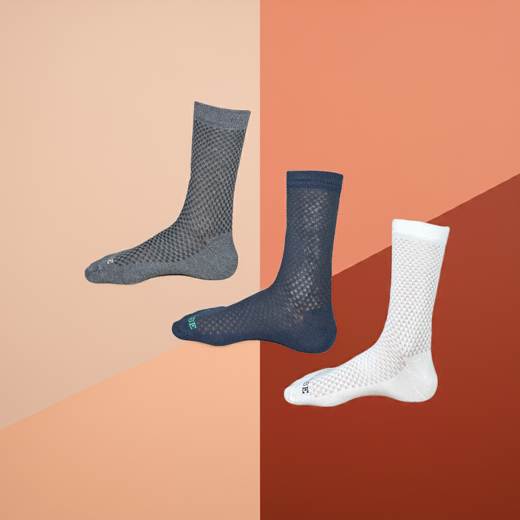 Premium Pattern Crew Socks – 3 Pair Pack | Soft, Breathable & All-Day Comfort
