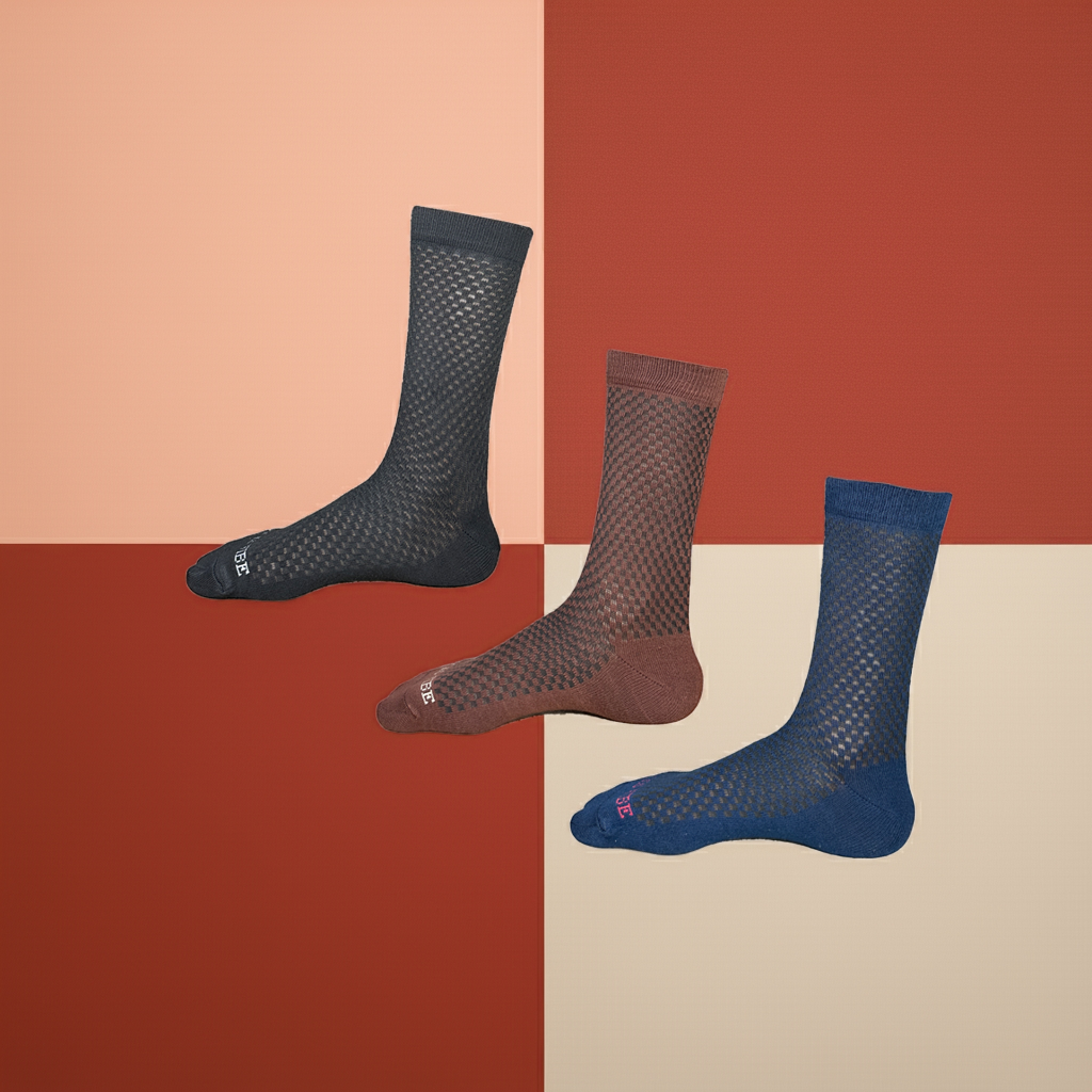 Premium Pattern Crew Socks – 3 Pair Pack | Soft, Breathable & All-Day Comfort