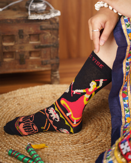 Garba Special Festive Unisex Socks – Navratri Edition Pack of 6