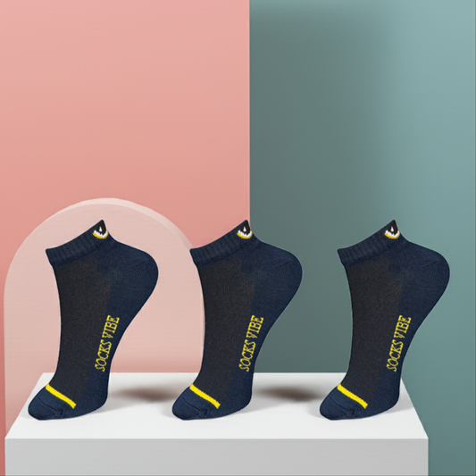 Color Pop Ankle Unisex Socks – 3 Pair Pack | Soft, Stylish & Everyday Comfort