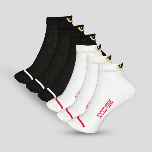 Ultra Comfort Ankle Socks – Soft Grip & Breathable, Pack of 6