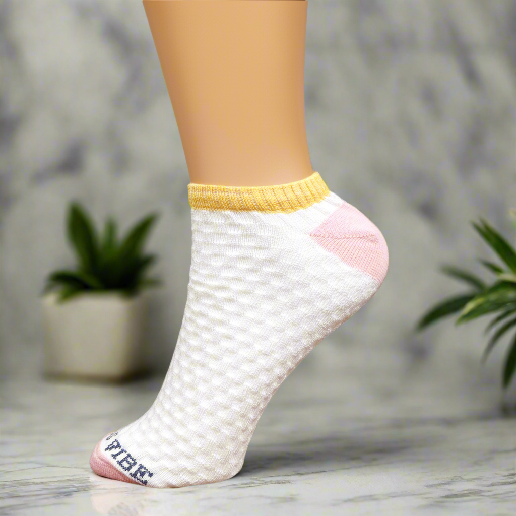 Socks & Smiles – Colorful Bamboo Ankle Socks for Women (Pack of 6)