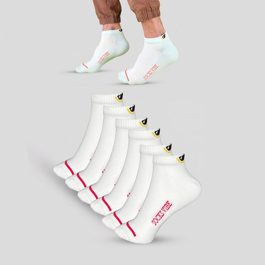 Socks Vibe Signature Whites – 6 Pairs of Pure Comfort