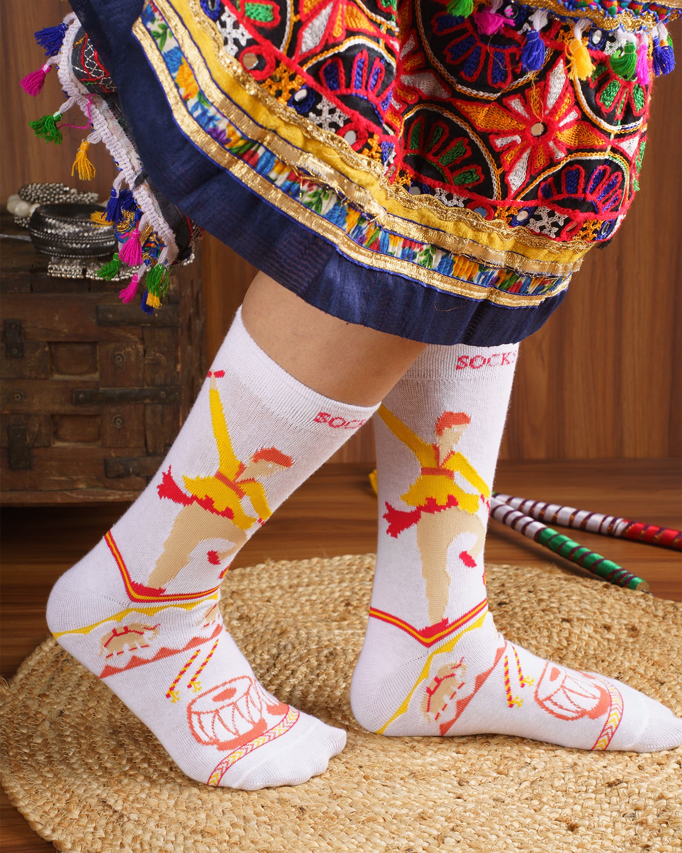Garba Special Festive Unisex Socks – Navratri Edition Pack of 6