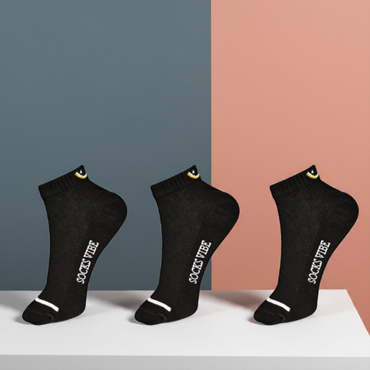 Color Pop Ankle Unisex Socks – 3 Pair Pack | Soft, Stylish & Everyday Comfort