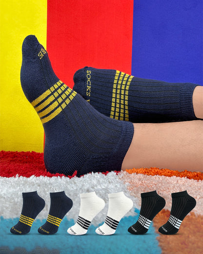 EcoSoft Bamboo Ankle Socks – Anti-Odor & Ultra Soft, 6 Pairs