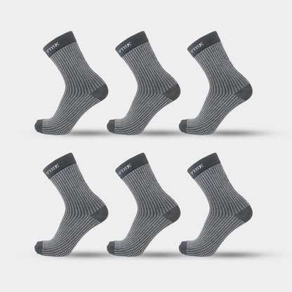 Premium Bamboo Houndstooth Socks for Men – Pack of 6