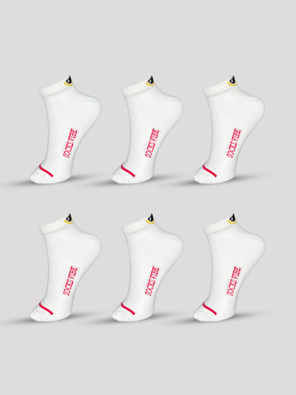 Socks Vibe Signature Whites – 6 Pairs of Pure Comfort