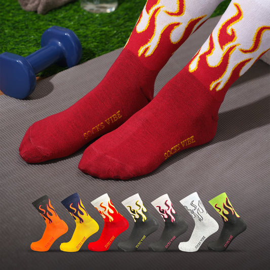Flame Vibe Socks – Pack of 7 Stylish Colors