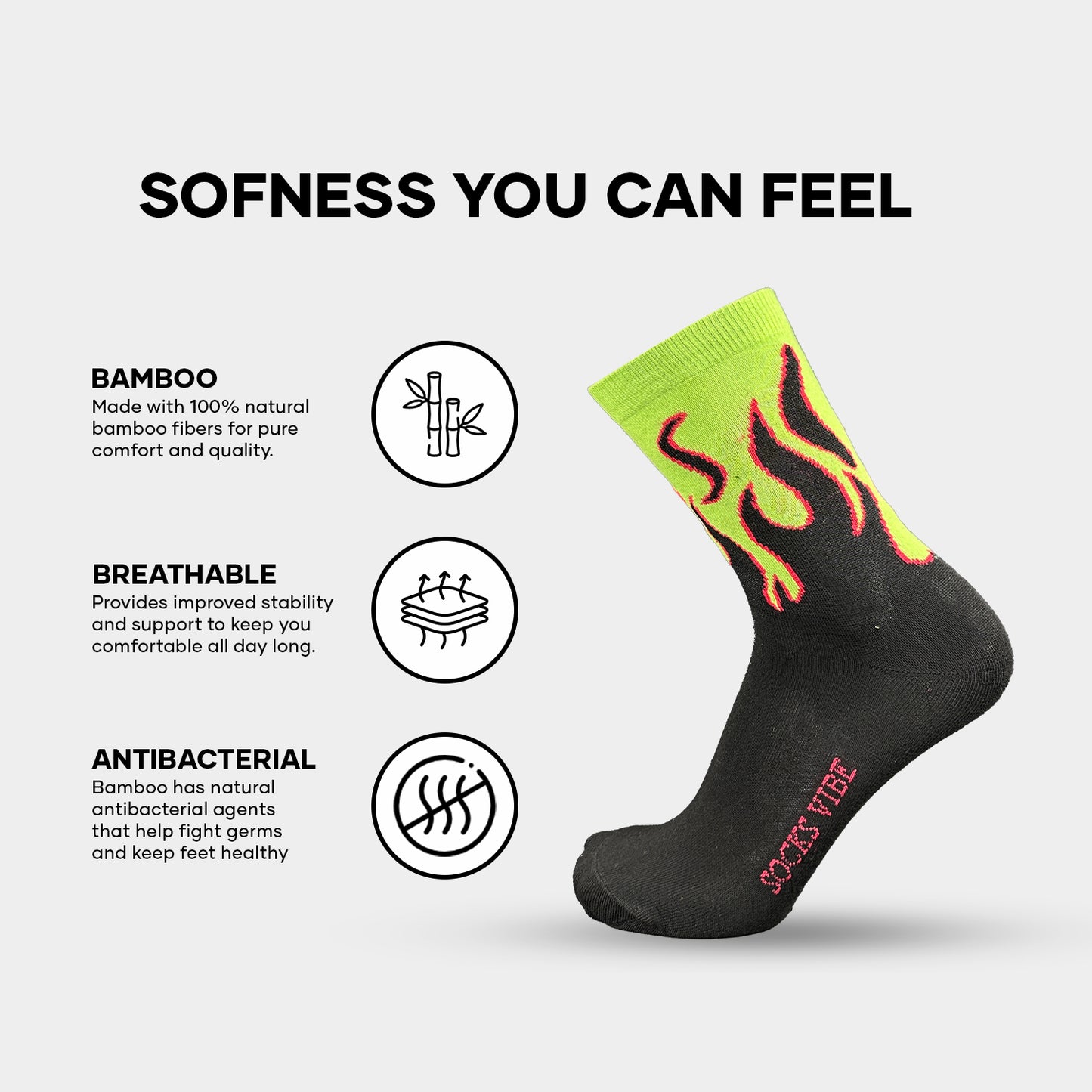 Flame Vibe Socks – Pack of 7 Stylish Colors