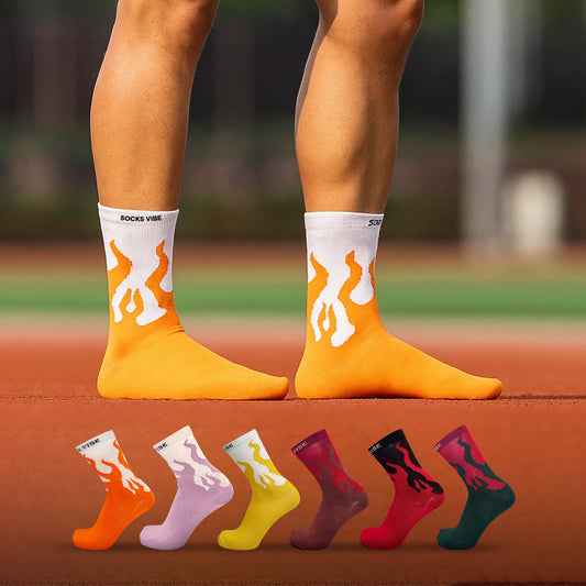 Flame Series – Premium Cotton Socks Combo (Set of 6 Pairs) | Socksvibe