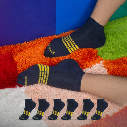 EcoSoft Bamboo Ankle Socks – Anti-Odor & Ultra Soft, 6 Pairs